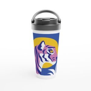 White 15oz Stainless Steel Travel Mug
