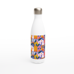 White 17oz Stainless Steel Water Bottle