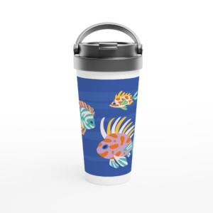 White 15oz Stainless Steel Travel Mug