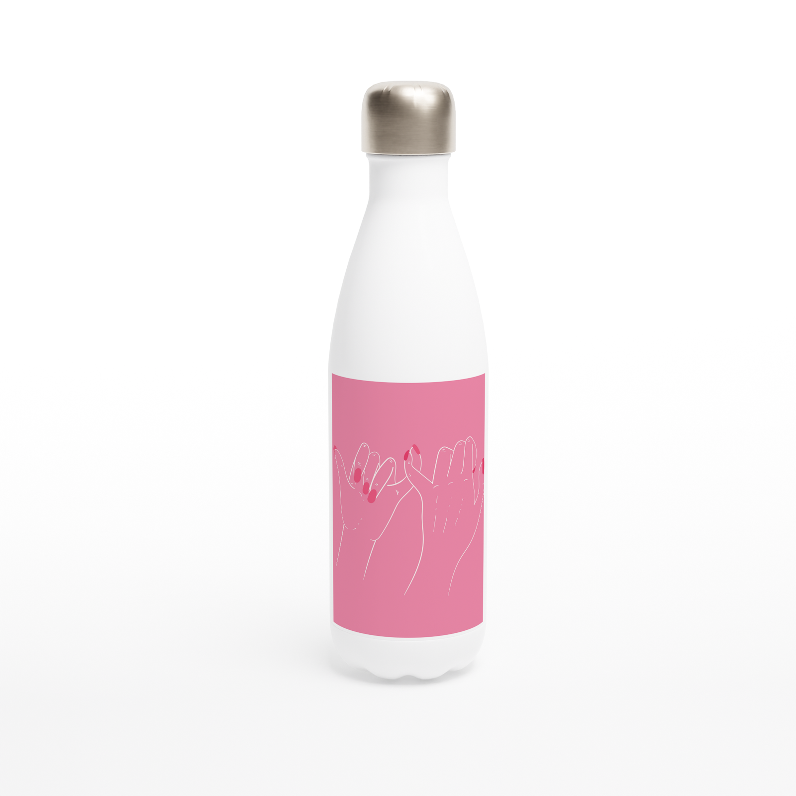White 17oz Stainless Steel Water Bottle