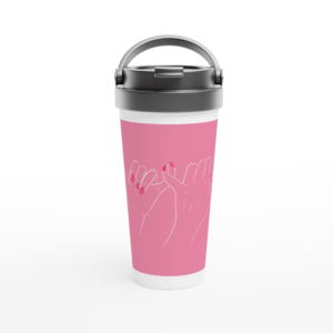 White 15oz Stainless Steel Travel Mug