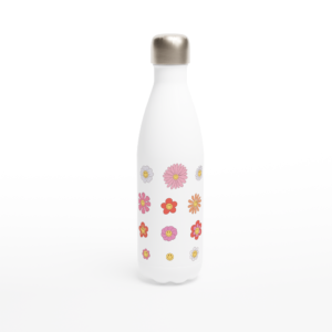 White 17oz Stainless Steel Water Bottle