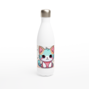 White 17oz Stainless Steel Water Bottle