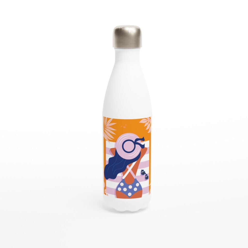 Retro Summer Girl | Stainless Steel Water Bottle 17oz