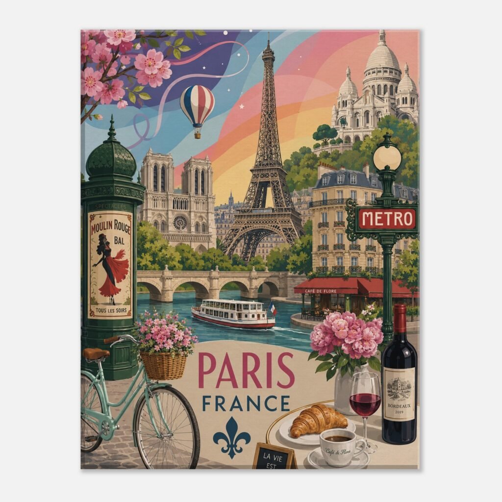 Paris, France-City of Love | Canvas 27x35 cm / 11x14″